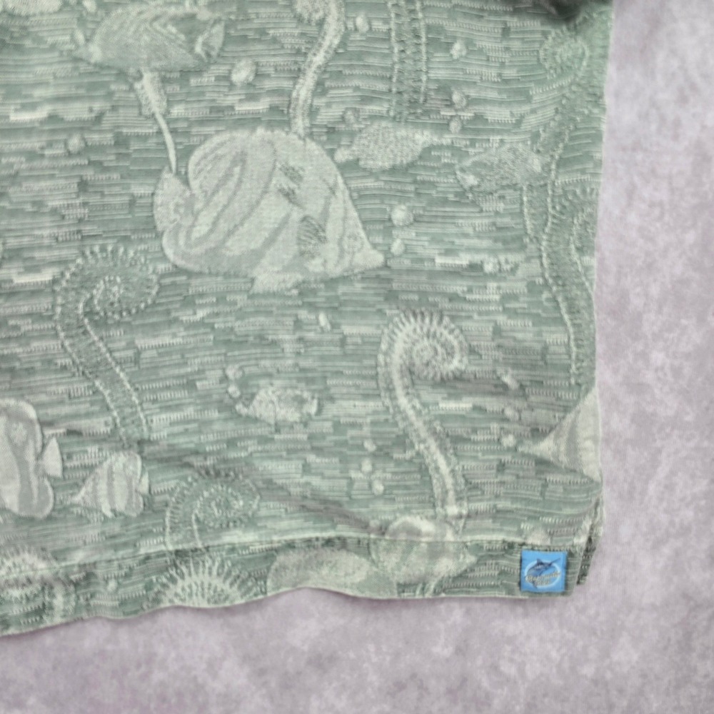 Bermuda Bay Green Tropical Surf Island Vintage Cotton Relax Hawaiian Shirt XXL - Picture 5 of 13